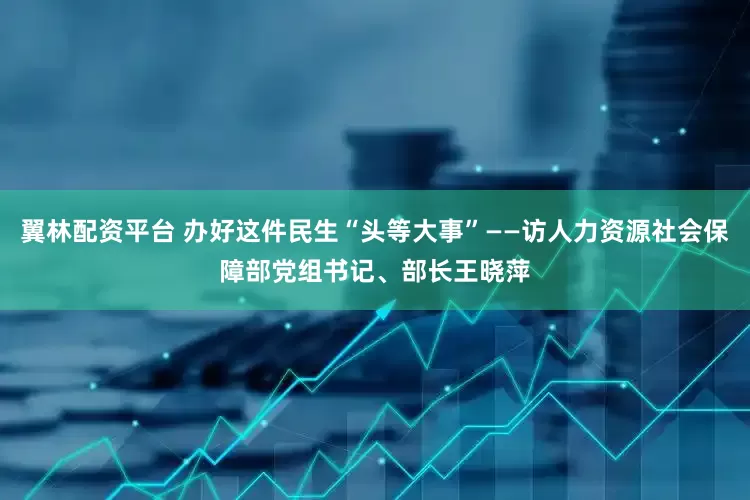翼林配资平台 办好这件民生“头等大事”——访人力资源社会保障部党组书记、部长王晓萍